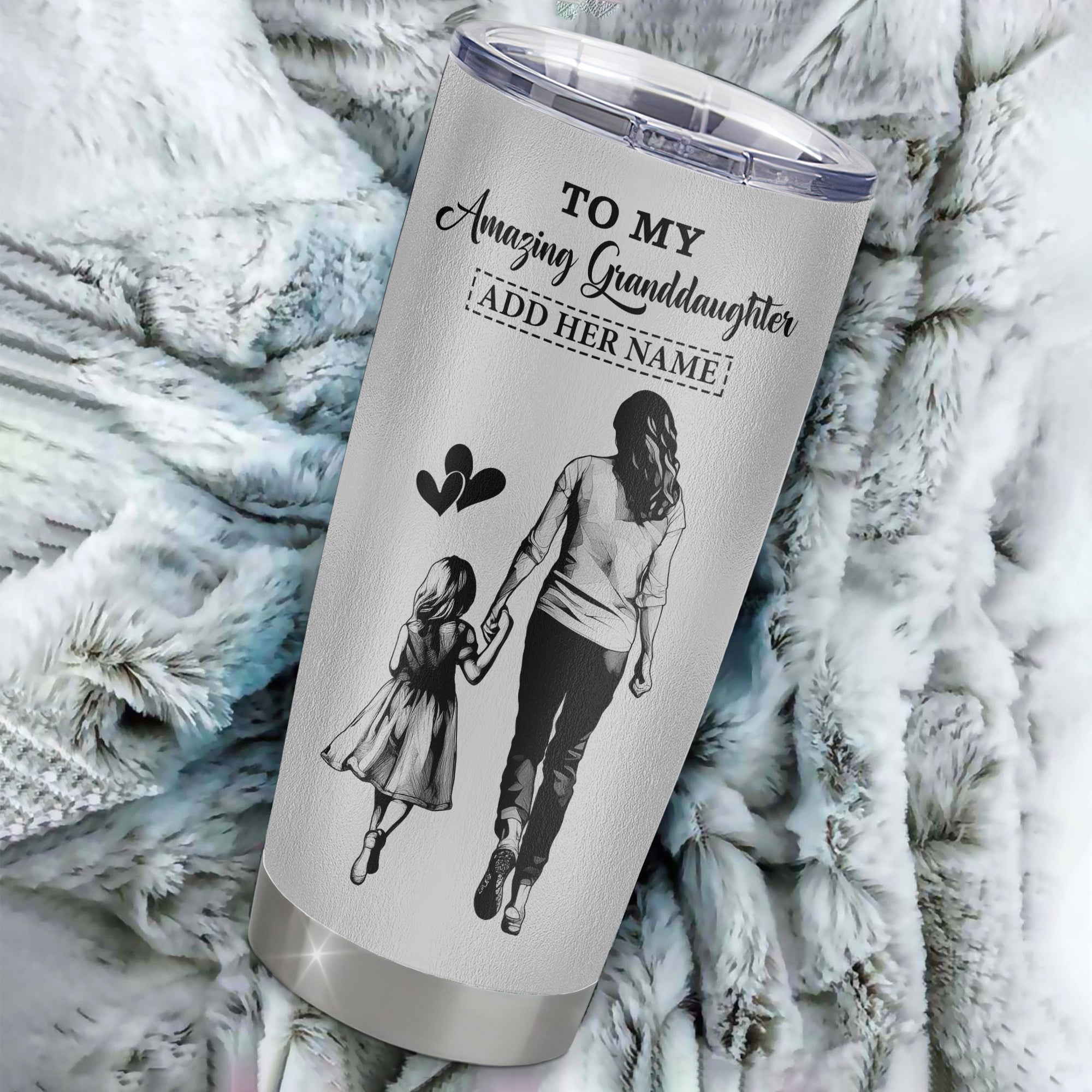 Personalized To My Amazing Granddaughter Tumbler From Grandma Woman It A Big Hug Granddaughter Birthday Gifts Graduation Christmas Custom Stainless Steel Travel Mug | teecentury
