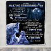 Personalized To My Amazing Granddaughter Wolf Blanket From Grandma Nana Moon Wolf Granddaughter Birthday Graduation Christmas Customized Fleece Throw Blanket | teecentury