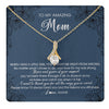 Alluring Beauty Necklace 18K Yellow Gold Finish | 1 | Personalized To My Amazing Mom Necklace From Daughter Daughter You Taught Me Right Mom Birthday Mothers Day Christmas Jewelry Gift Box Message Card | teecentury