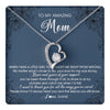 Forever Love Necklace 14K White Gold Finish | 1 | Personalized To My Amazing Mom Necklace From Daughter Daughter You Taught Me Right Mom Birthday Mothers Day Christmas Jewelry Gift Box Message Card | teecentury