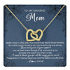 Interlocking Hearts Necklace 18K Yellow Gold Finish | 1 | Personalized To My Amazing Mom Necklace From Daughter Daughter You Taught Me Right Mom Birthday Mothers Day Christmas Jewelry Gift Box Message Card | teecentury