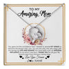 Forever Love Necklace 14K White Gold Finish | 1 | Personalized To My Amazing Mom Necklace From Daughter Son You Gave Me The Confidence Mom Birthday Gifts Mothers Day Christmas Customized Gift Box Message Card | teecentury