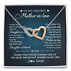 Interlocking Hearts Necklace | Personalized To My Amazing Mother In Law Necklace From Daughter Amazing And Kind Mother In Law Birthday Christmas Jewelry Customized Gift Box Message Card | teecentury
