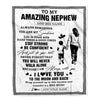 Personalized To My Amazing Nephew Blanket From Aunt Auntie Woman It A Big Hug Nephew Birthday Gifts Graduation Christmas Customized Fleece Throw Blanket | teecentury