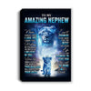 Personalized To My Amazing Nephew Canvas From Aunt Auntie Lion Never Forget I Love You Nephew Birthday Gifts Graduation Christmas Custom Wall Art Print Framed Canvas | teecentury