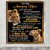 Personalized To My Amazing Niece Blanket From Aunt Auntie Lion It A Big Hug Niece Birthday Gifts Graduation Christmas Customized Custom Fleece Throw Blanket | teecentury