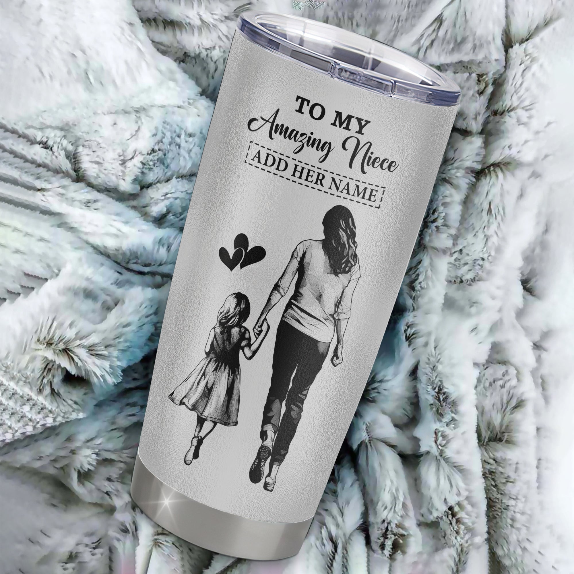 Personalized To My Amazing Niece Tumbler From Aunt Auntie Woman It A Big Hug Niece Birthday Gifts Graduation Christmas Custom Stainless Steel Travel Mug | teecentury