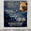 Personalized To My Amazing Son Blanket From Mom Dad Mother Father Bear It A Big Hug Son Birthday Gifts Graduation Christmas Customized Fleece Throw Blanket | teecentury
