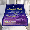 Personalized To My Amazing Wife Blanket Big Hug For Husband Birthday Gifts Anniversary Romantic Valentines Day For Her Christmas Customized Fleece Blanket | teecentury