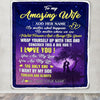 Personalized To My Amazing Wife Blanket Big Hug For Husband Birthday Gifts Anniversary Romantic Valentines Day For Her Christmas Customized Fleece Blanket | teecentury