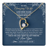Forever Love Necklace 18K Yellow Gold Finish | 1 | Personalized To My Amazing Wife Necklace From Husband Promise Necklace Birthday Gifts For Wife Anniversary Romantic Valentines Christmas Gift Box Message Card | https://teecentury.