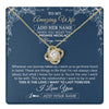 Love Knot Necklace 18K Yellow Gold Finish | 1 | Personalized To My Amazing Wife Necklace From Husband Promise Necklace Birthday Gifts For Wife Anniversary Romantic Valentines Christmas Gift Box Message Card | https://teecentury.
