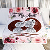 Personalized To My Aunt Blanket From Nephew Never Forget I Love You Heart Flower Aunt Birthday Mothers Day Christmas Customized Bed Fleece Throw Blanket | teecentury