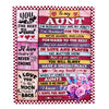 Personalized To My Aunt Blanket From Niece Nephew Wood I Am Blessed You Are My Aunty Mothers Day Birthday Thanksgiving Christmas Customized Gift Fleece Blanket | teecentury