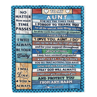 Personalized To My Aunt Blanket From Niece Nephew Wood I Love You Thank You Aunt Birthday Mothers Day Thanksgiving Christmas Customized Gift Fleece Blanket | teecentury
