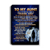 Personalized To My Aunt Canvas From Nephew Niece Thank You Grateful Love Aunt Birthday Gifts Mothers Day Thanksgiving Christmas Custom Wall Art Print Framed Canvas | teecentury