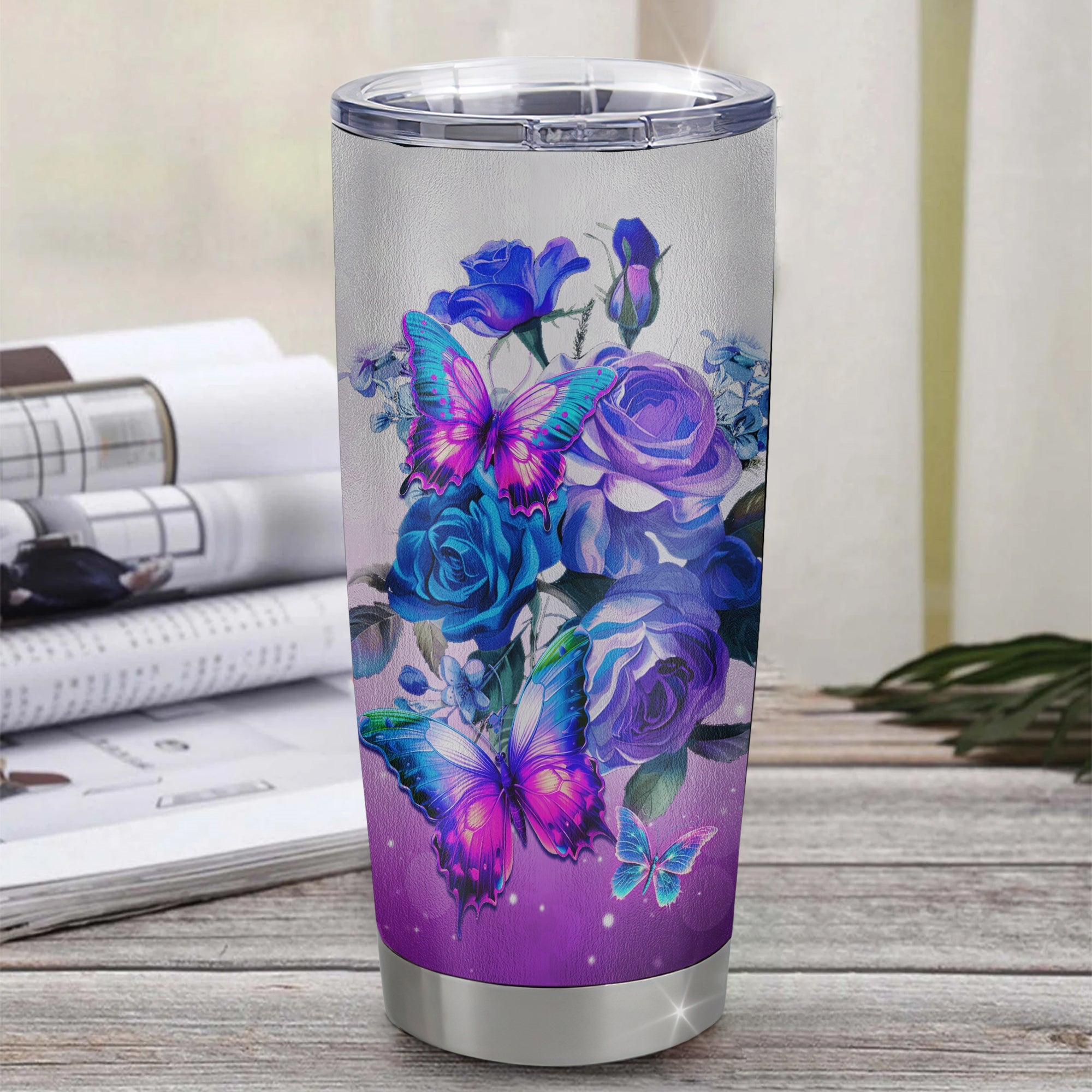 Personalized To My Aunt From Niece Nephew Stainless Steel Tumbler Cup Butterfly I Am Forever Grateful Aunt Mothers Day Birthday Christmas Travel Mug | teecentury
