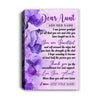 Personalized To My Aunt Gifts From Niece Nephew Canvas Flower You Are Beautiful Gifts For Aunt Mothers Day Birthday Christmas Custom Custom Art Print Framed Canvas | teecentury