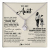 Alluring Beauty Necklace 14K White Gold Finish | 1 | Personalized To My Aunt Necklace From Niece For All The Times That I Forgot To Thank You Aunt Birthday Mothers Day Christmas Customized Gift Box Message Card | teecentury