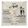 Alluring Beauty Necklace 18K Yellow Gold Finish | 1 | Personalized To My Aunt Necklace From Niece For All The Times That I Forgot To Thank You Aunt Birthday Mothers Day Christmas Customized Gift Box Message Card | teecentury