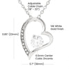 Forever Love Necklace 14K White Gold Finish | 4 | Personalized To My Aunt Necklace From Niece For All The Times That I Forgot To Thank You Aunt Birthday Mothers Day Christmas Customized Gift Box Message Card | teecentury