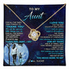 Love Knot Necklace 18K Yellow Gold Finish | 1 | Personalized To My Aunt Necklace From Niece Thank You Day By Day Aunt Birthday Gifts Mothers Day Christmas Customized Gift Box Message Card | teecentury