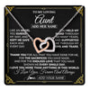 Interlocking Hearts Necklace Stainless Steel & Rose Gold Finish | 1 | Personalized To My Aunt Necklace Gifts Meaningful Gift To Aunt From Niece Without You There Is No Me Mothers Day Birthday Custom Gift Box Message Card | https://teecentury.