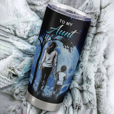 Personalized To My Aunt Tumbler From Nephew Stainless Steel Cup Thank You Day By Day Aunt Birthday Mothers Day Thanksgiving Christmas Travel Mug | teecentury