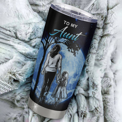 Personalized To My Aunt Tumbler From Niece Stainless Steel Cup Thank You Day By Day Aunt Birthday Mothers Day Thanksgiving Christmas Travel Mug | teecentury
