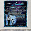 Personalized To My Auntie Blanket From Nephew Thank You Day By Day Auntie Birthday Mothers Day Thanksgiving Christmas Customized Bed Fleece Blanket | teecentury