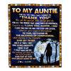 Personalized To My Auntie Blanket From Niece Nephew Thank You Grateful Love Auntie Birthday Mothers Day Christmas Customized Gift Fleece Throw Blanket | teecentury