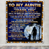 Personalized To My Auntie Blanket From Niece Nephew Thank You Grateful Love Auntie Birthday Mothers Day Christmas Customized Gift Fleece Throw Blanket | teecentury