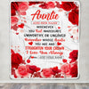 Personalized To My Auntie Gifts From Niece Nephew Blanket Rose Flower Anniversary Birthday Gifts Auntie Mothers Day Thanksgiving Christmas Fleece Blanket | teecentury