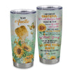 Personalized To My Auntie Tumbler From Niece Nephew Stainless Steel Sunflower Forever Grateful Auntie Gift Birthday Mothers Day Christmas Travel Mug | teecentury