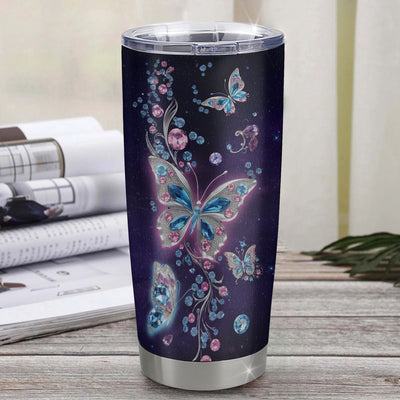 Personalized To My Auntie Tumbler From Niece Stainless Steel Butterfly Thank You For Your Love Auntie Gift Birthday Mothers Day Christmas Custom Travel Mug | teecentury