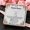 Alluring Beauty Necklace 14K White Gold Finish | 2 | Personalized To My Badass Bestie Necklace Best Friend BFF Long Distance Friendship Unbiological Sister Birthday Gift Jewelry Christmas Customized Message Card | teecentury