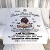 Personalized To My Badass Bonus Daughter I Am The Storm Blanket From Stepdad Stepmom Beautiful Step Daughter Birthday Gifts Christmas Adults Fleece Blanket | teecentury