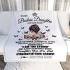 Personalized To My Badass Daughter I Am The Storm Blanket From Dad Mom Father Beautiful Daughter Birthday Gifts Graduation Christmas Adults Fleece Blanket | teecentury