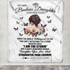 Personalized To My Badass Daughter I Am The Storm Blanket From Dad Mom Father Beautiful Daughter Birthday Gifts Graduation Christmas Adults Fleece Blanket | teecentury