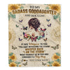 Personalized To My Badass Goddaughter Blanket From Uncle Aunt I Am The Storm Goddaughter Gifts Birthday Graduation Christmas Customized Fleece Blanket | teecentury