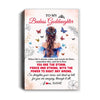 Personalized To My Badass Goddaughter Canvas From Aunt Uncle Floral Butterfly Goddaughter Birthday Gifts Graduation Christmas Custom Wall Art Print Framed Canvas | teecentury