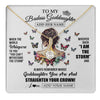 Alluring Beauty Necklace 18K Yellow Gold Finish | 1 | Personalized To My Badass Goddaughter I Am The Storm Necklace From Godmother Beautiful Goddaughter Birthday Gifts Graduation Christmas Gift Box Message Card | https://teecentury.