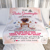 Personalized To My Badass Granddaughter Blanket From Grandma Grandpa Floral Butterfly African Afro Girl Granddaughter Birthday Gifts Christmas Fleece Blanket | teecentury