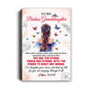 Personalized To My Badass Granddaughter Canvas From Grandma Grandpa Floral Butterfly Granddaughter Birthday Gifts Christmas Custom Wall Art Print Framed Canvas | teecentury