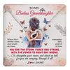 Interlocking Hearts Necklace Stainless Steel & Rose Gold Finish | 1 | Personalized To My Badass Granddaughter Necklace From Grandma Grandpa Floral Butterfly Granddaughter Birthday Gifts Christmas Customized Gift Box Message Card | teecentury