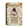 Personalized To My Badass Niece Canvas From Uncle Aunt Auntie I Am The Storm Niece Gifts Birthday Graduation Christmas Custom Wall Art Print Framed Canvas | teecentury