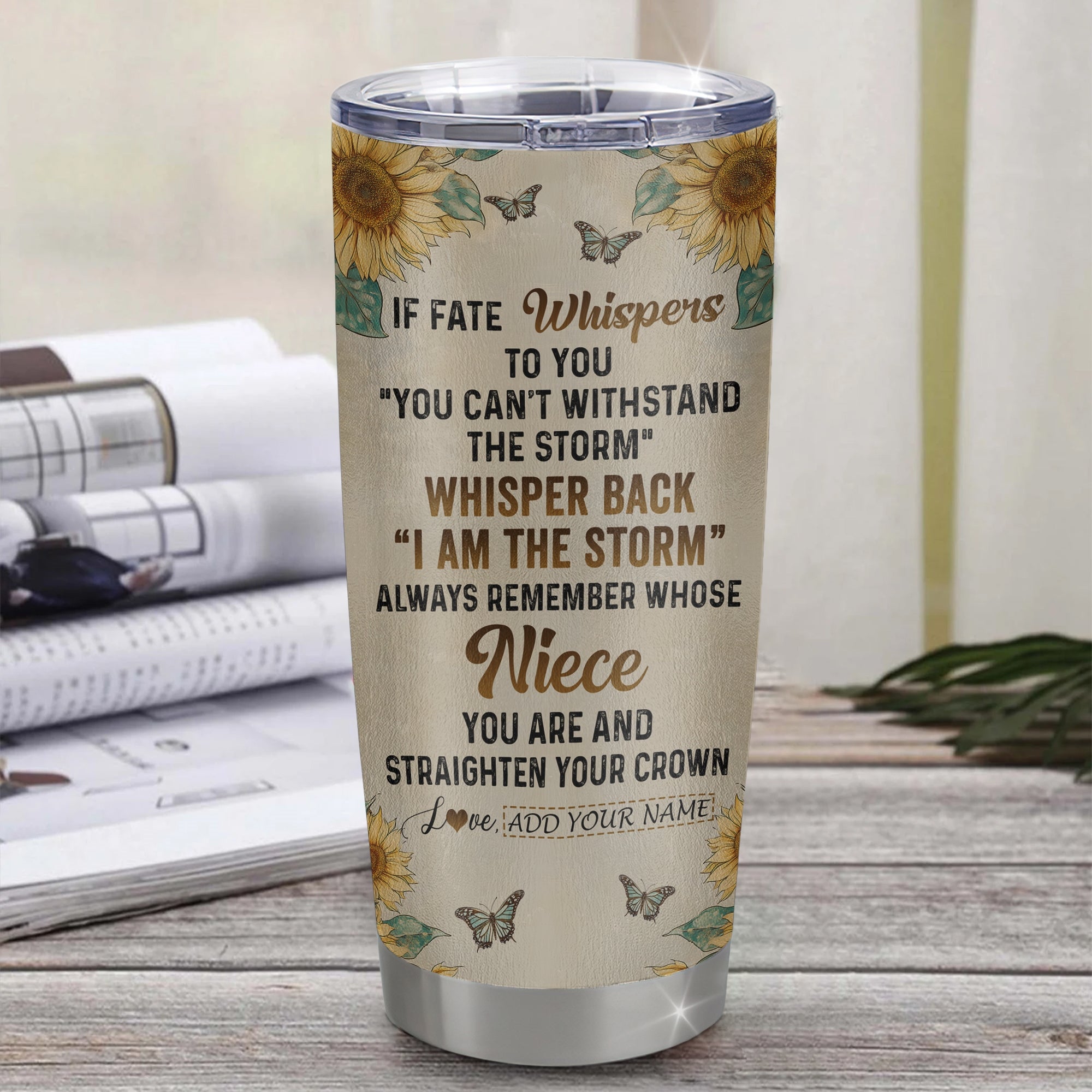 Personalized To My Badass Niece Tumbler From Uncle Aunt Auntie I Am The Storm Niece Gifts Birthday Graduation Christmas Custom Stainless Steel Cup Travel Mug | teecentury
