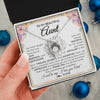 Forever Love Necklace 14K White Gold Finish | Personalized To My Beautiful Aunt From Niece Nephew Necklace Say I Love You Aunt Birthday Mothers Day Christmas Jewelry Customized Gift Box Message Card | teecentury