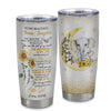 Personalized To My Beautiful Bonus Daughter From Step Mom Stainless Steel Tumbler Cup I Love You To Moon Elephant Sunflower Stepdaughter Birthday Christmas Travel Mug | teecentury