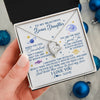 Forever Love Necklace 14K White Gold Finish | 2 | Personalized To My Beautiful Bonus Daughter Gifs From Bonus Mom Necklace Inspirational Stepddaughter Birthday Gifts Christmas Customized Gift Box Message Card | teecentury